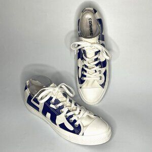 New Converse Chuck Taylor M 9/W 11 Low Wordmark White Blue Shoes 159535F Unisex
